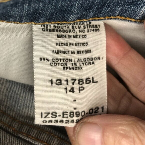 Riders By Lee Womens Capri Jeans 14P Blue Denim Croppped Casual Classic Mid Rise - Picture 4 of 13